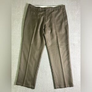 Lauren Ralph Lauren Dress Pants Mens 38x29 Brown Houndstooth Pleated Trousers